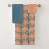 Teal and Orange Fans Badhandtuch Set (Insitu)