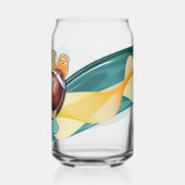 Teal and Orange Game day Dosenglas (Rückseite)