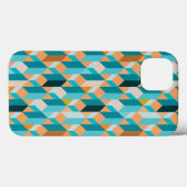 Teal And Orange Shapes Pattern Case-Mate iPhone Hülle (Rückseite (Horizontal))