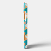 Teal And Orange Shapes Pattern Case-Mate iPhone Hülle (Rückseite / Links)
