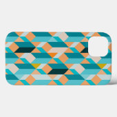 Teal And Orange Shapes Pattern Case-Mate iPhone Hülle (Rückseite (Horizontal))