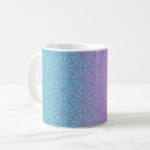 Teal and pale purple gradient kaffeetasse (Vorderseite Links)