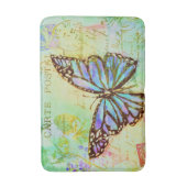 Teal and purple butterfly badematte (Vorderseite Vertikal)