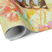 Teal and purple butterfly geschenkpapier (Rolleneckpunkt)