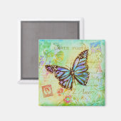 Teal and purple butterfly magnet (Vorderseite/Rückseite)