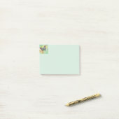 Teal and purple butterfly post-it klebezettel (Auf Schreibtisch)