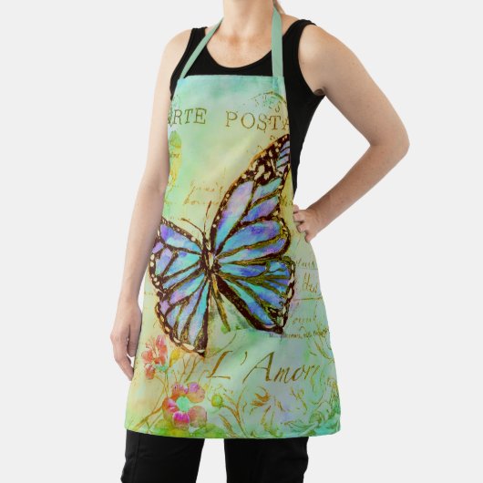 Teal and purple butterfly schürze (InSitu)