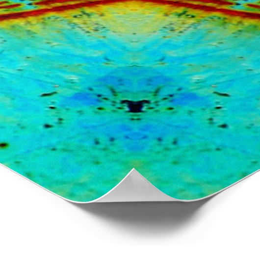 Teal and Rust Mandala Poster (Ecke)