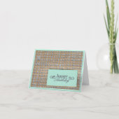 Teal and Squares Birthday Card Karte (Vorderseite)