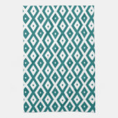 Teal and white diamond pattern geschirrtuch (Vertikal)