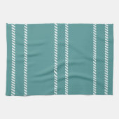 Teal and White  Geschirrtuch (Horizontal)