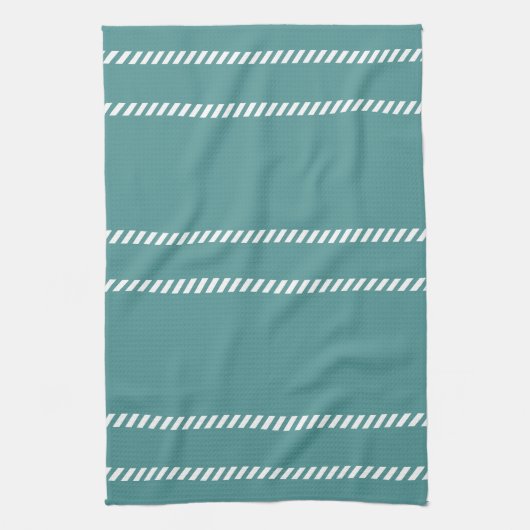Teal and White  Geschirrtuch (Vertikal)