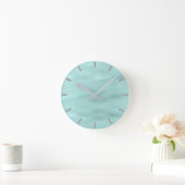 Teal Aqua Silver Gray Runde Wanduhr (Zuhause)