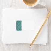 TEAL ARGYLE GESTRICKTE Adressetiketten (Insitu)