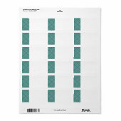 TEAL ARGYLE GESTRICKTE Adressetiketten (Vorne)