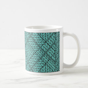 TEAL ARGYLE GESTRICKTE White Tasse