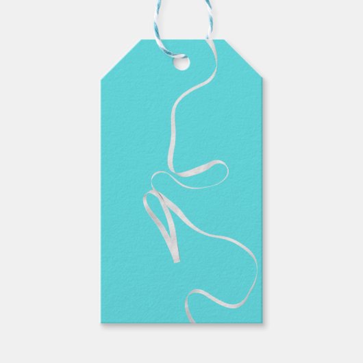 Teal & Band Geschenkanhänger (Vorderseite)