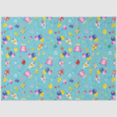 Teal Birthday Party Seidenpapier (Vorderseite)