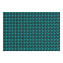 Teal Black Büffel-Herz-Karopapier