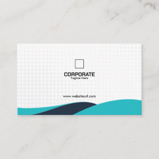 Teal Black Waves Design Professional Visitenkarte