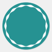 Teal Blank Circle Custom Spice Container Sticker (Vorderseite)
