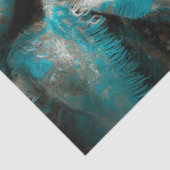 Teal Blanket Silver Wolf Portrait Seidenpapier (Ausschnitt)