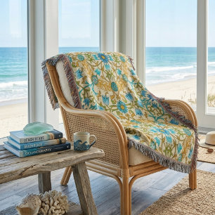 Teal Blau & Senf William Morris Reben Arts Decke