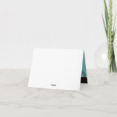 Teal Blue Black Gold Thank You Dankeskarte (Rückseite)