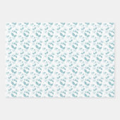 Teal Blue Butterflies Birthday Geschenkpapier Set (Vorderseite 2)