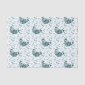 Teal Blue Butterflies Birthday Seidenpapier (Vorderseite)