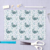 Teal Blue Butterflies Birthday Seidenpapier (Handwerk)