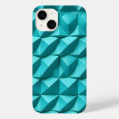 Teal Blue iPhone Case Minimalist 3D Design Trendy (Rückseite)