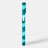 Teal Blue iPhone Case Minimalist 3D Design Trendy (Rückseite / Rechts)