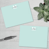 Teal Blue Monogram Post-it Klebezettel
