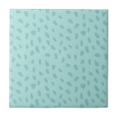 Teal Blue Pattern Fliese (Vorderseite)