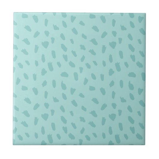 Teal Blue Pattern Fliese (Vorderseite)