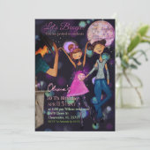 Teal & Blue Retro Disco 30th Birthday Invitation Einladung (Stehend Vorderseite)