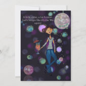 Teal & Blue Retro Disco 30th Birthday Invitation Einladung (Rückseite)