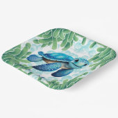 Teal Blue Sea Turtle Boy Baby Dusche Pappteller (Gewinkelt)