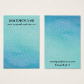 Teal Blue Watercolor Mandala Earring Display Cards (Vorne & Hinten)