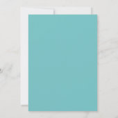 Teal-Blumenkranz-Hochzeit Einladung (Rückseite)