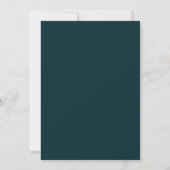 Teal Blush Anemonen-Hochzeit Einladung (Rückseite)