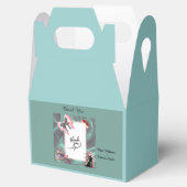 Teal & Blush Hochzeitsgeschenkbox Geschenkschachtel (Geöffnet)