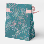 Teal Blush Pink | Custom Wedding Geschenkschachtel (Rückseite)