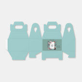 Teal & Blush Wedding Favor Box Geschenkschachtel (Ungefaltet)