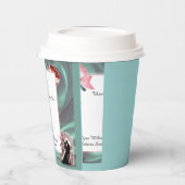 Teal & Blush Wedding Paper Cups Pappbecher (Links)