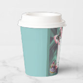 Teal & Blush Wedding Paper Cups Pappbecher (Rechts)
