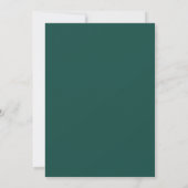 Teal-blütenhochzeit Einladung (Rückseite)