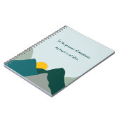 Teal Boho Berg Notizblock (Linke Seite)