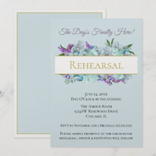 Teal Bouquet Rustikale Hochzeitssuite Probefeier Einladung